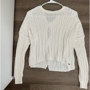 White hollister sweater size SM